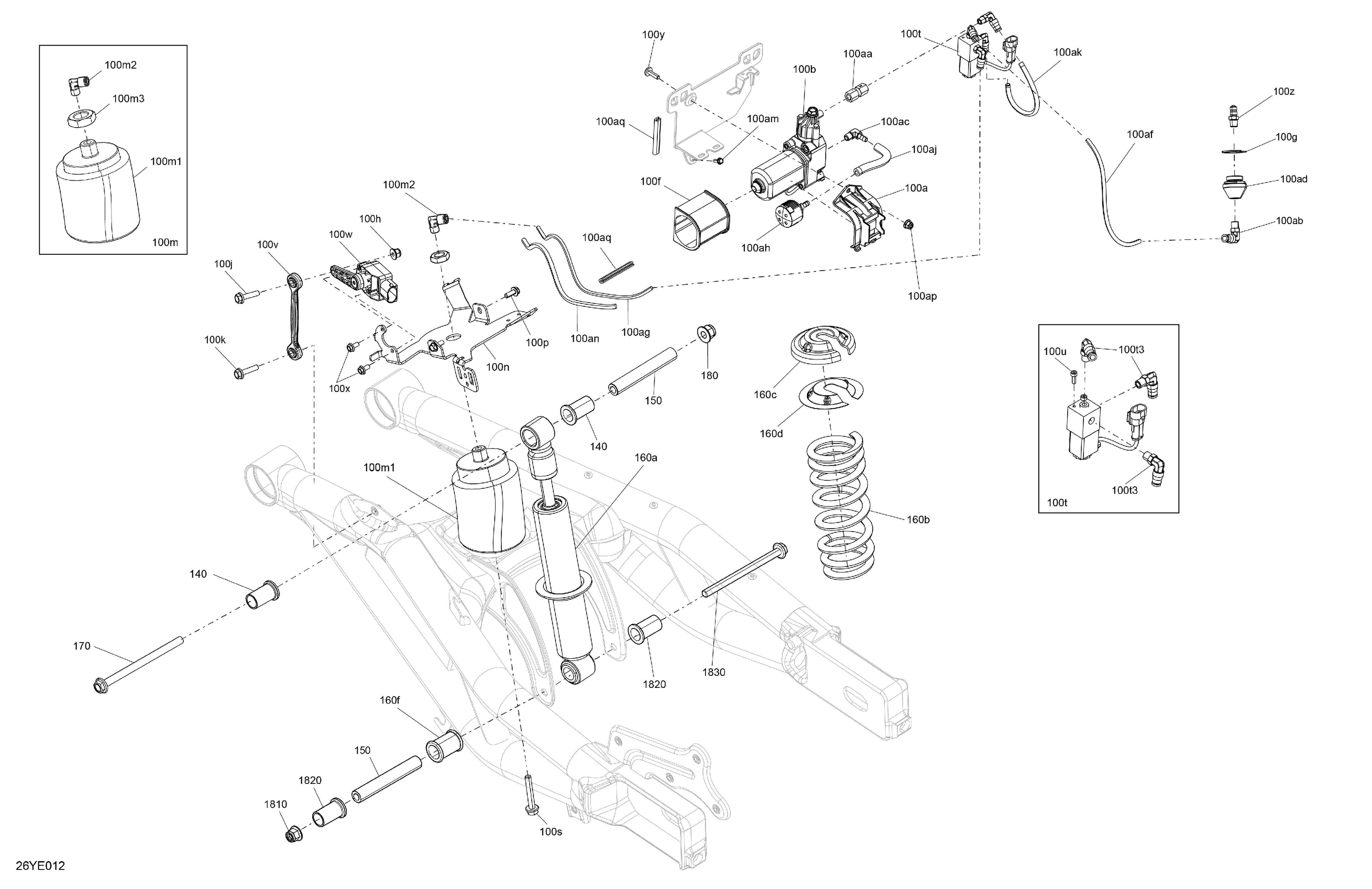 05  SUSPENSION AMORTISSEUR ARRIERE POUR CANYON XT SE6 SILVER STERLING METALLIC 2025