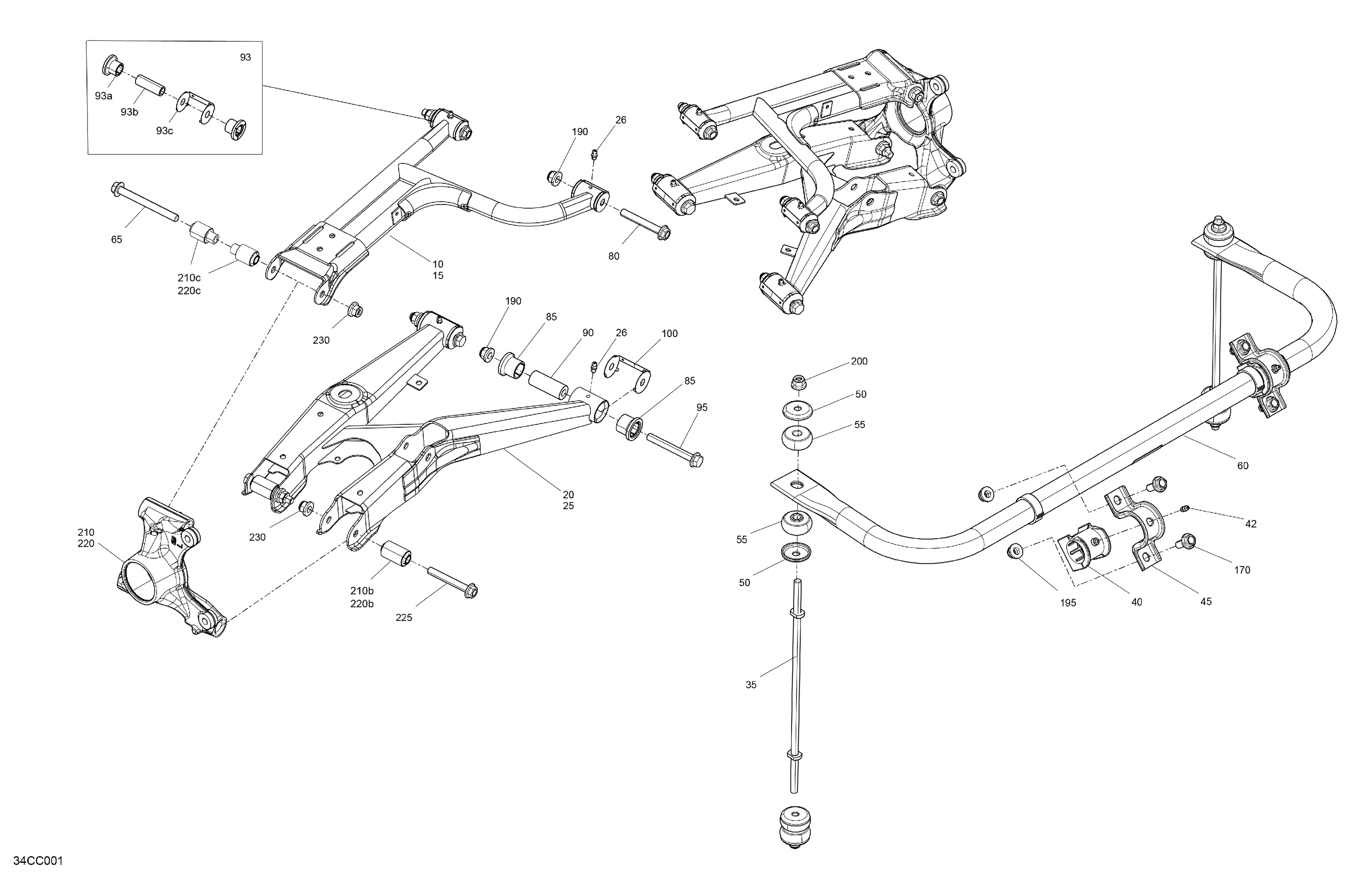 05  SUSPENSION COMPOSANTS ARRIERE POUR TRAXTER HD7 BASE VERT TUNDRA EPANO 2023