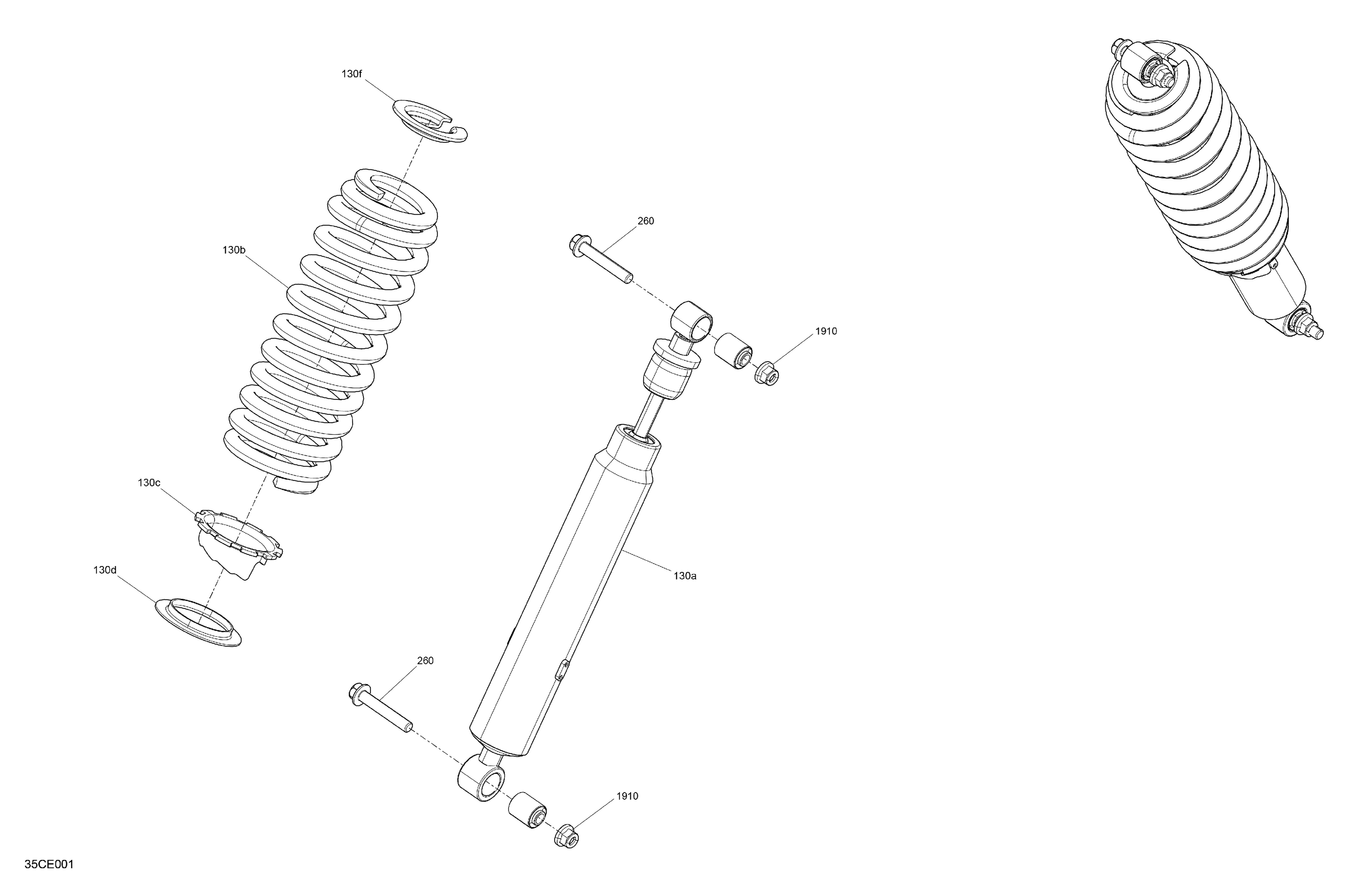 05  SUSPENSION AMORTISSEURS AVANT POUR TRAXTER 6X6 HD10 DPS VERT ESCADRON 2025