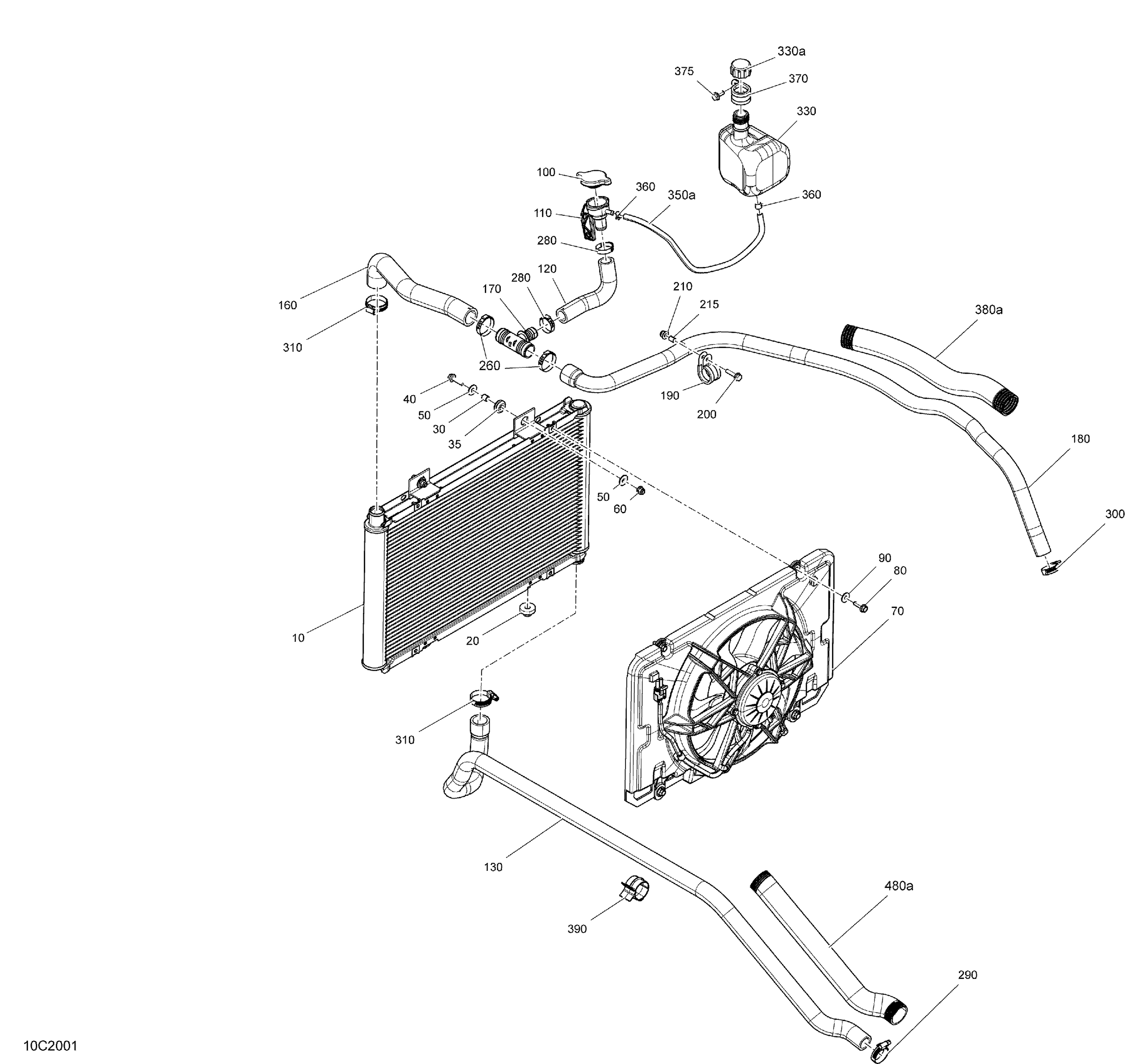 01  REFROIDISSEMENT SYSTEME POUR COMMANDER 800R DPS VERT ESCADRON 2020