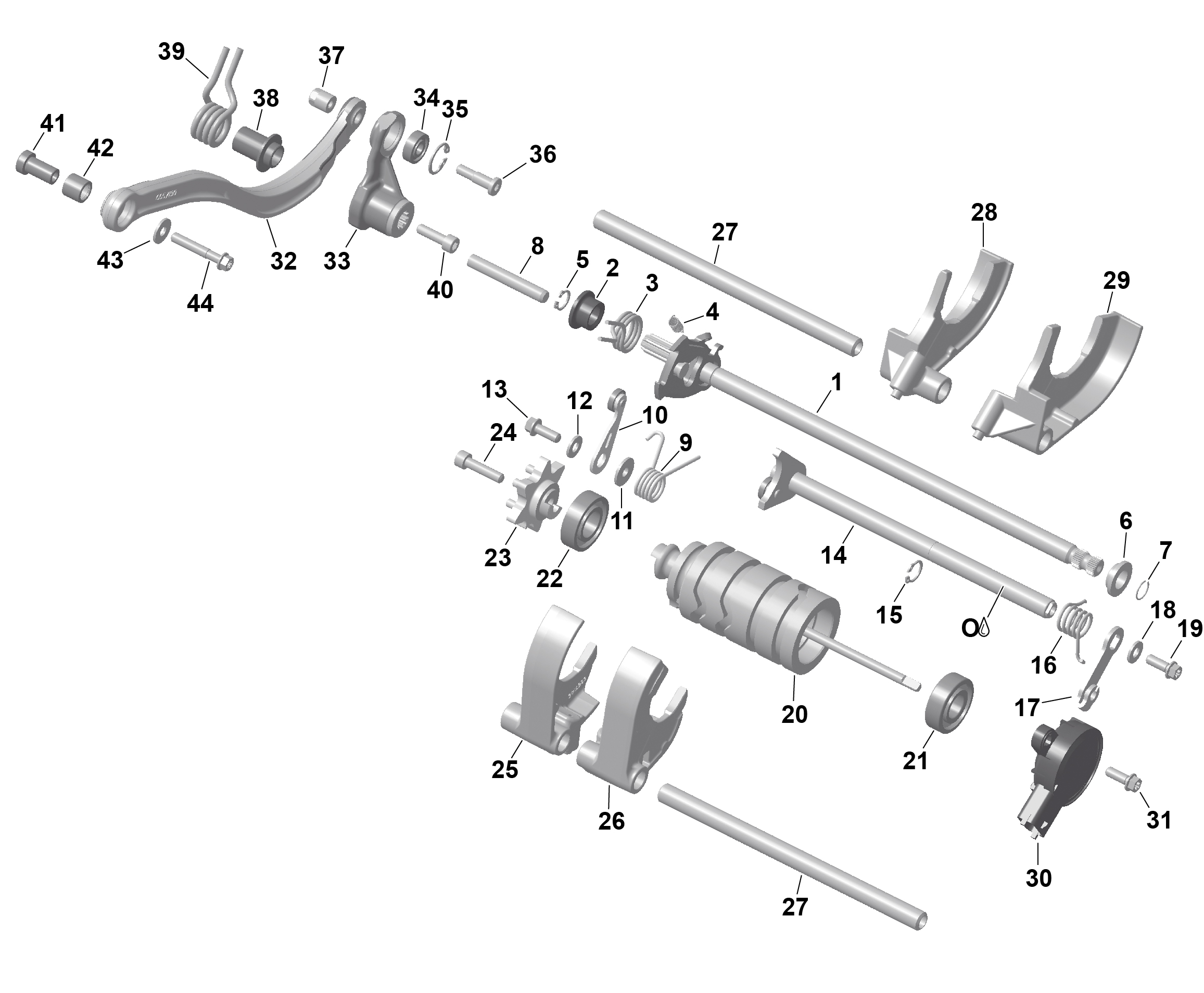 01  ROTAX CHANGEMENT DE VITESSE POUR CANYON REDROCK SE6 MOSS GREEN SATIN 2025