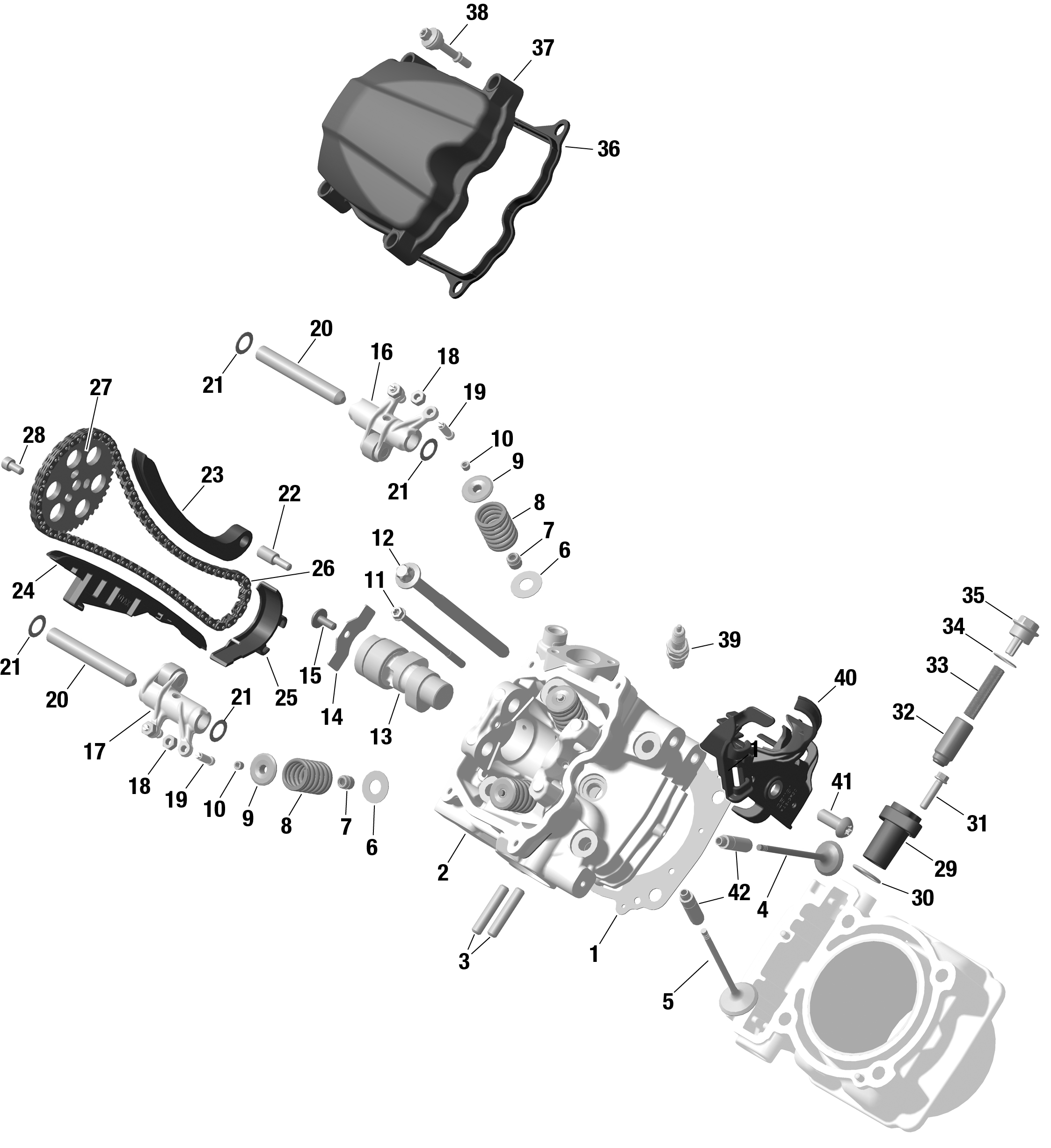 01  ROTAX CULASSE AVANT POUR MAVERICK R 996NT XRS NOIR ETERNEL METALLIQUE 2024