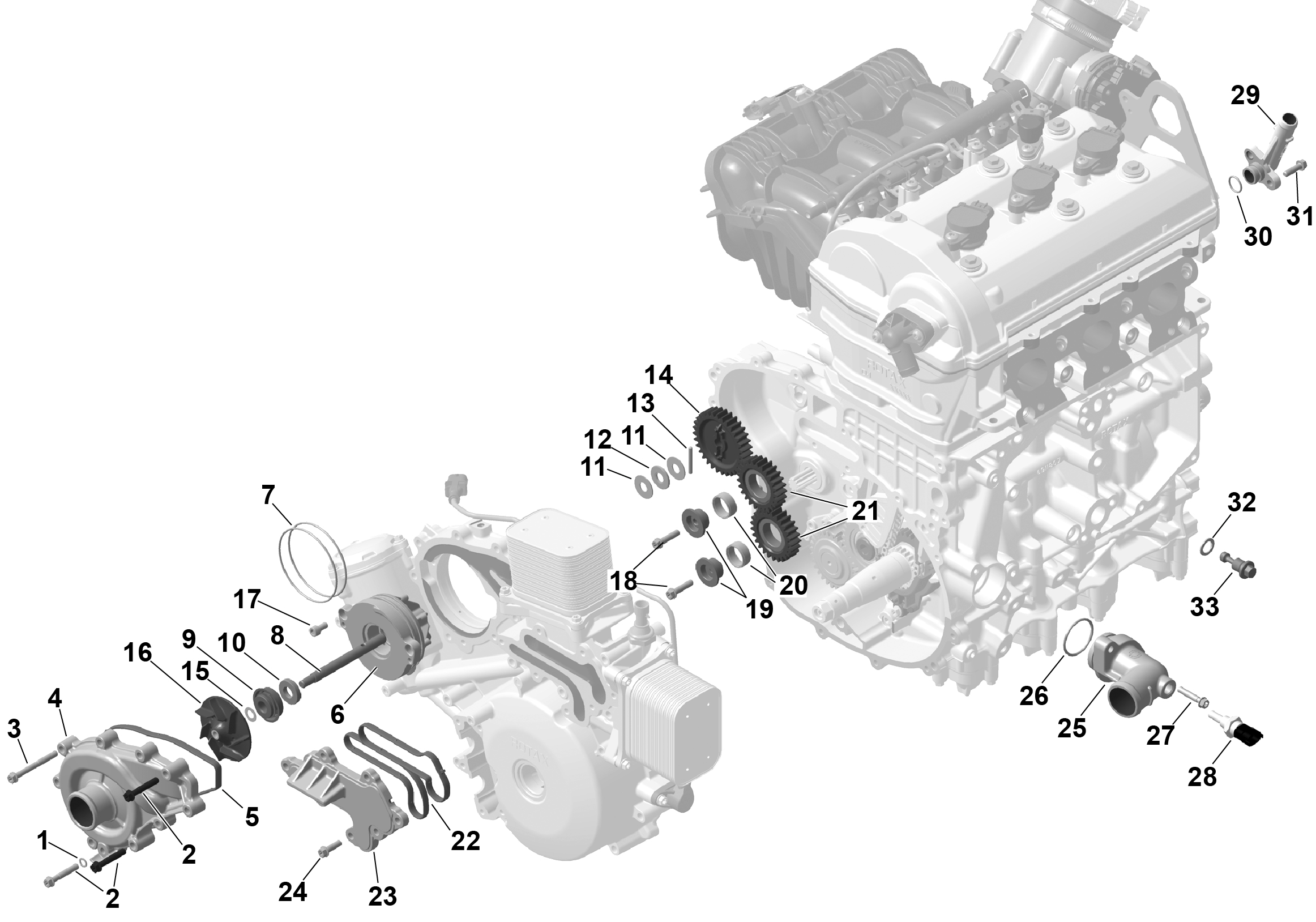 01  ROTAX REFROIDISSEMENT MOTEUR POUR MAVERICK R 996NT XRS SAS BLEU MARINE 2025