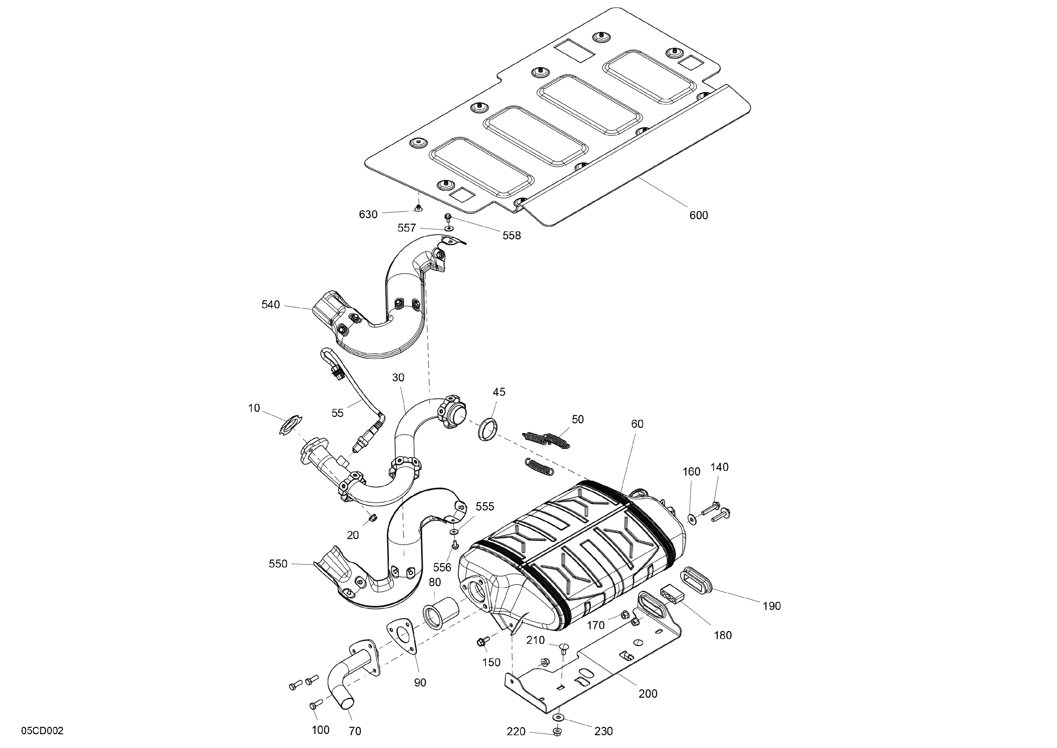 02  MOTEUR ECHAPPEMENT POUR TRAXTER HD7 BASE VERT TUNDRA 2024