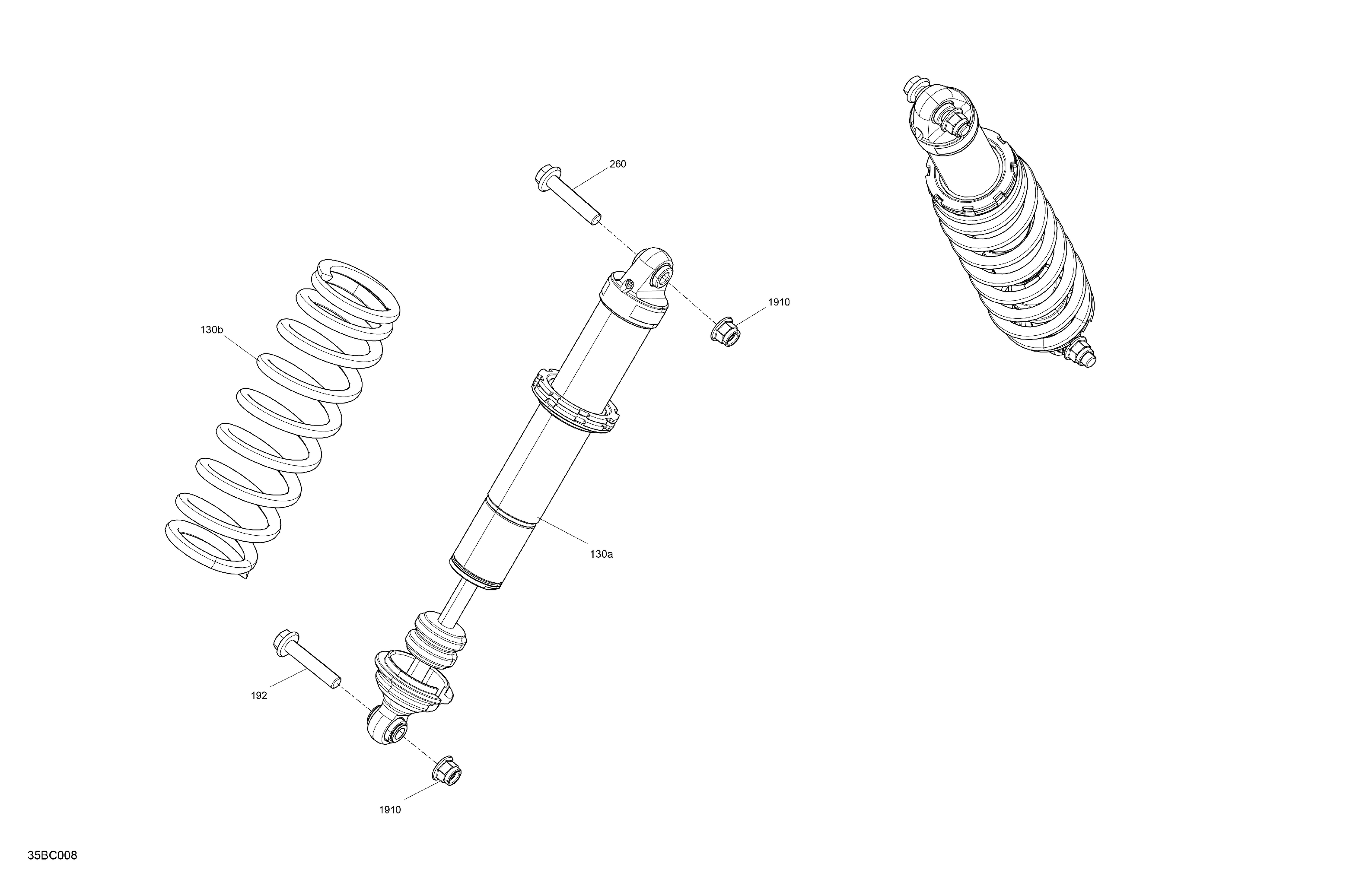 05  SUSPENSION AMORTISSEURS AVANT POUR MAVERICK SPORT 1000R DPS NOIR ETERNEL EPANO 2023