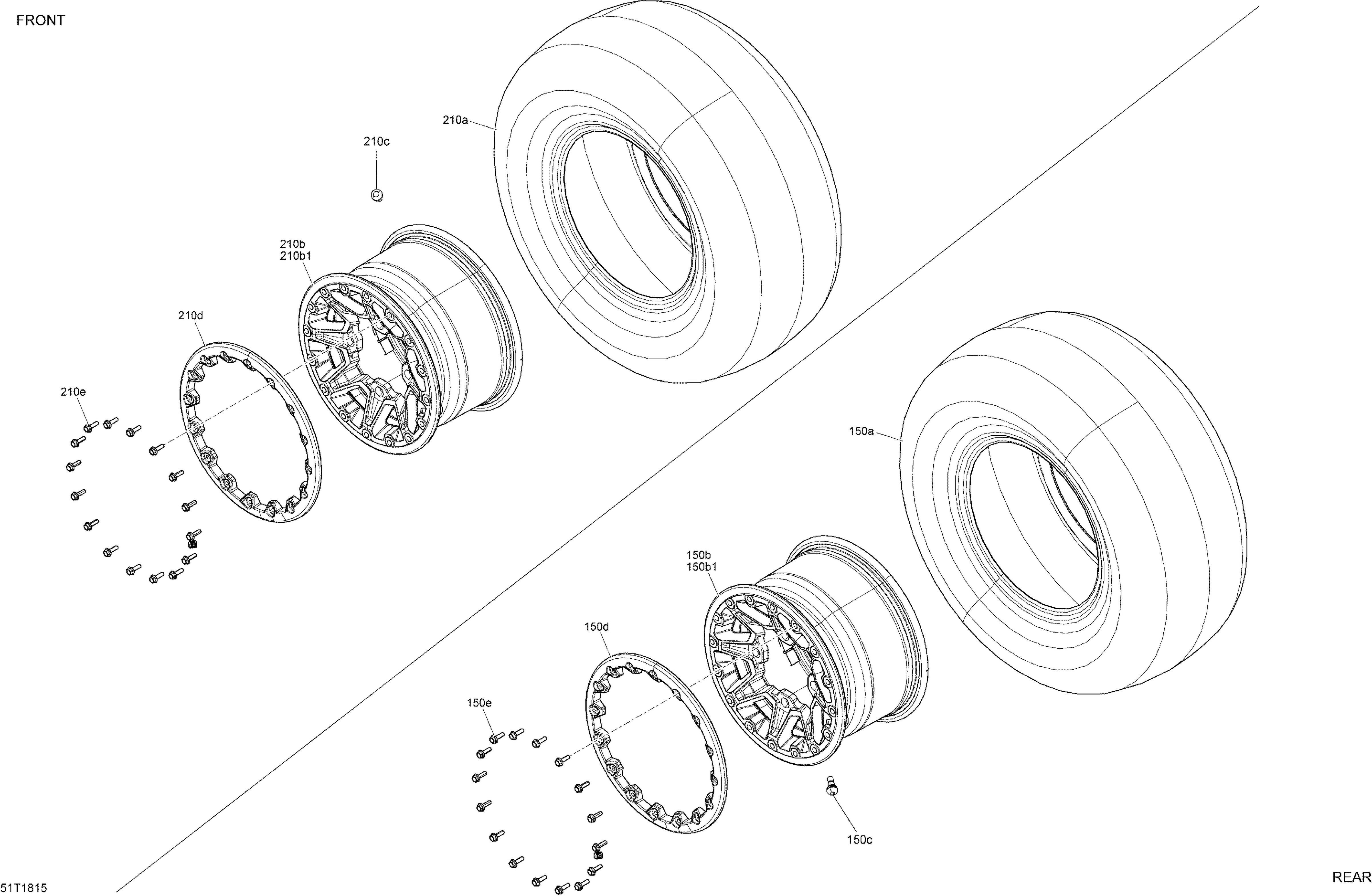 07  ROUES ET PNEUS OUTLANDER XXC POUR OUTLANDER 1000R XT ALUMINIUM BROSSE 2018